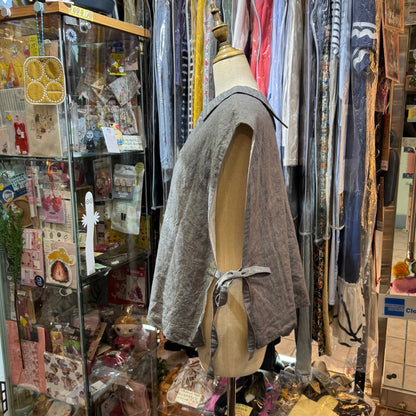 ROBE de PEAU Grey 2Way Vest Top, made in Japan