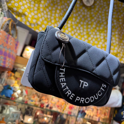 Theatre Products Black Synthetic Suede Quilting Bag, Shoulder Bag