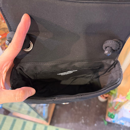 Theatre Products Black Synthetic Suede Quilting Bag, Shoulder Bag