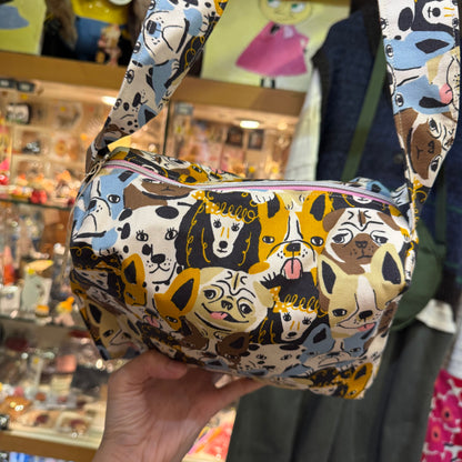 Handmade Dogs Prints Bag, fabric from Japan