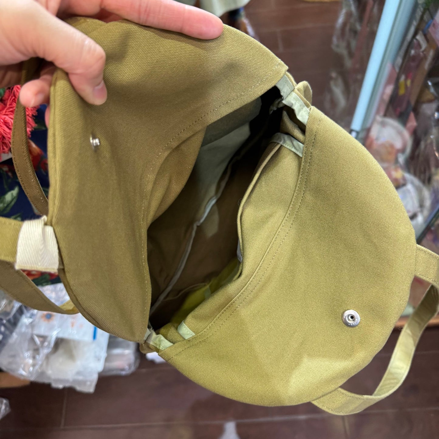Anvocoeur Caramel Canvas Egg Bag, made in Japan