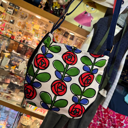 Handmade Floral Shoulder Bag, Fabric from Japan