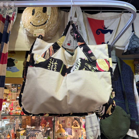 Handmade Rectangle Vegetables Hand Bag, Fabric from Japan