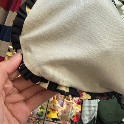 Handmade Rectangle Vegetables Hand Bag, Fabric from Japan