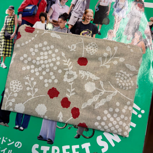Handmade Small Pouch, fabric from Japan