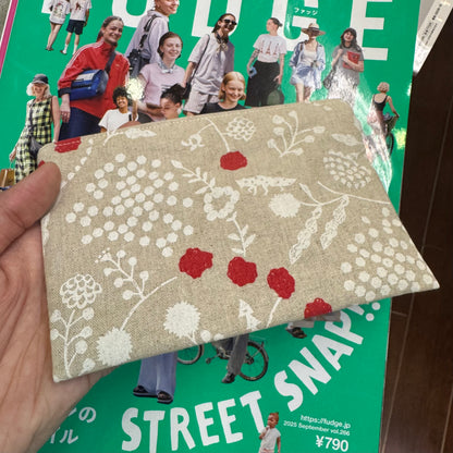 Handmade Small Pouch, fabric from Japan