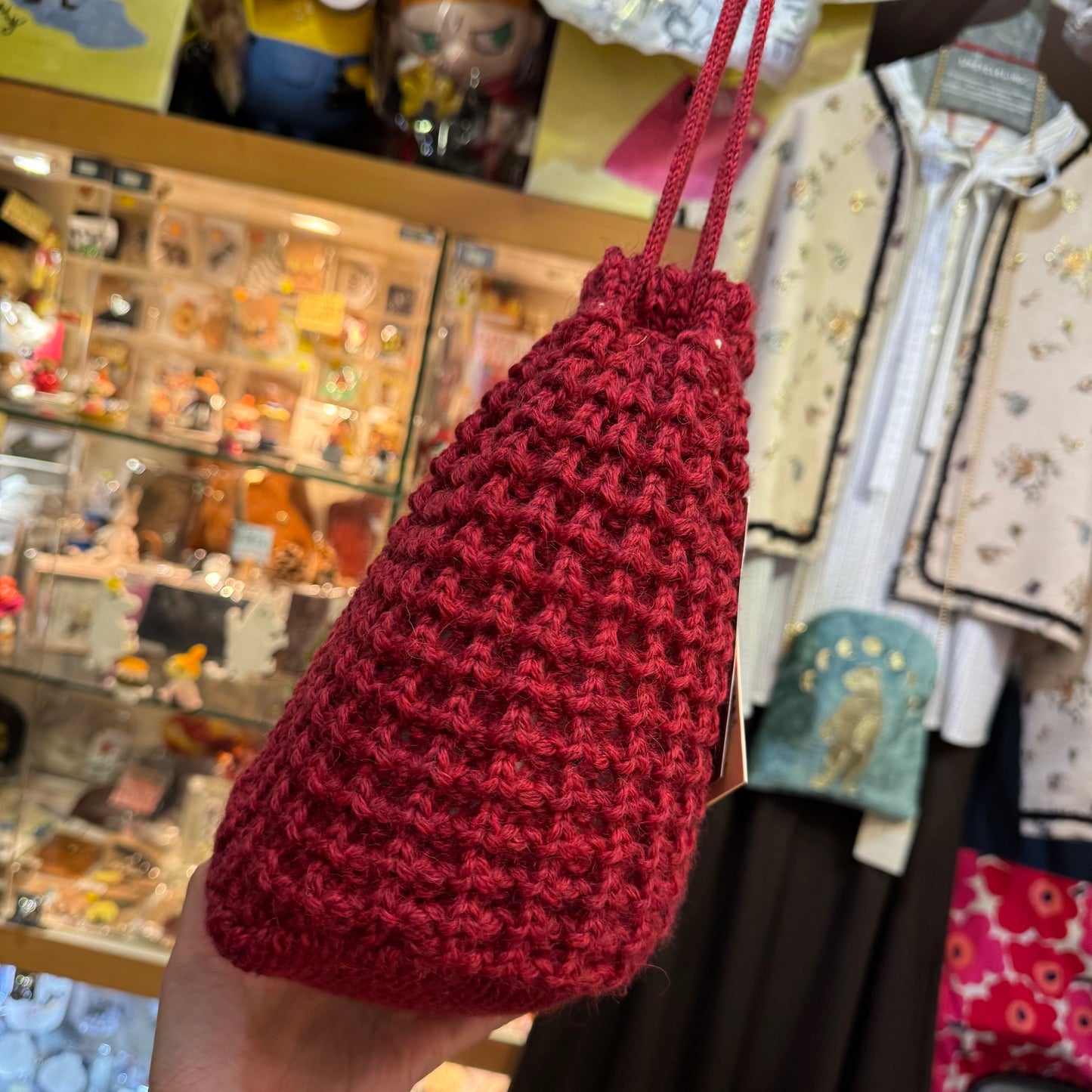 Highland Red Bucket Knit Bag, made in England