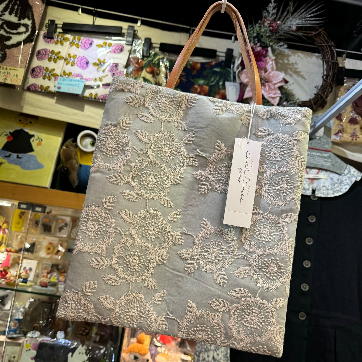 Castle Combe Embroidery Clutch Bag, made in Japan