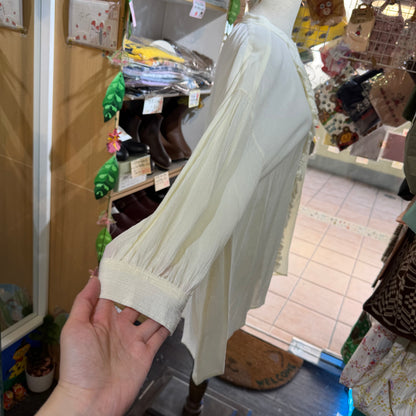 Tang Ivory Ruffle Frill Shirt