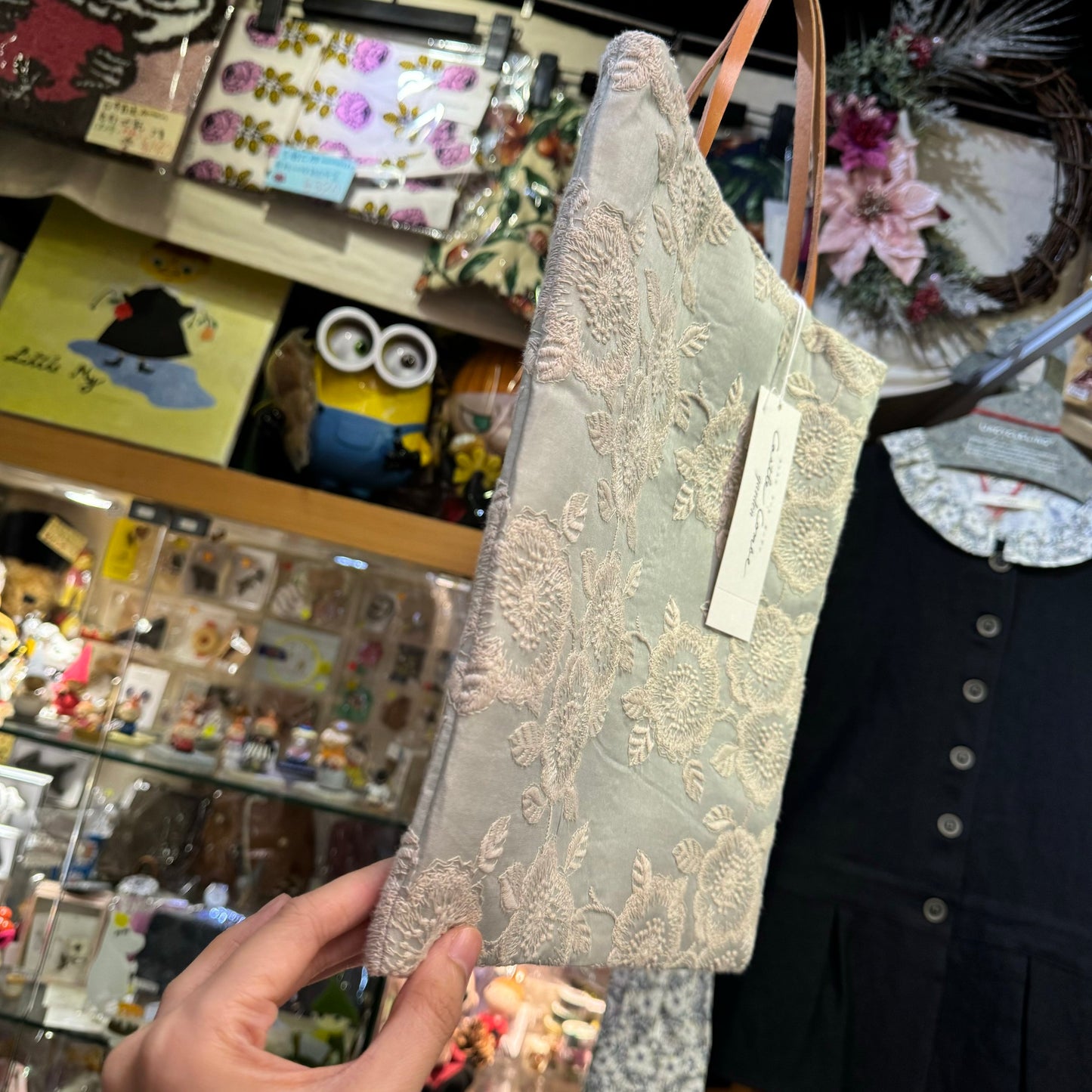 Castle Combe Embroidery Clutch Bag, made in Japan