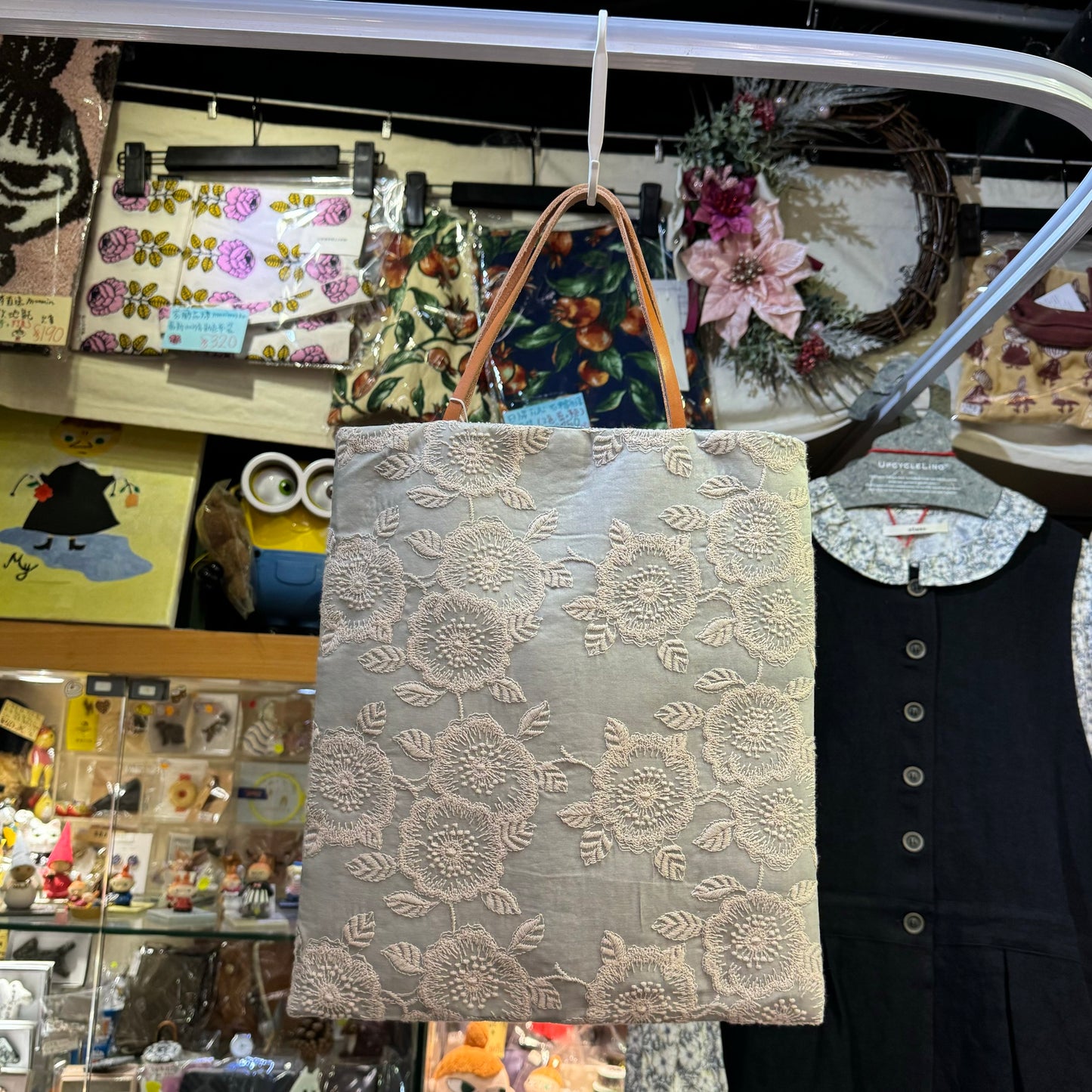 Castle Combe Embroidery Clutch Bag, made in Japan