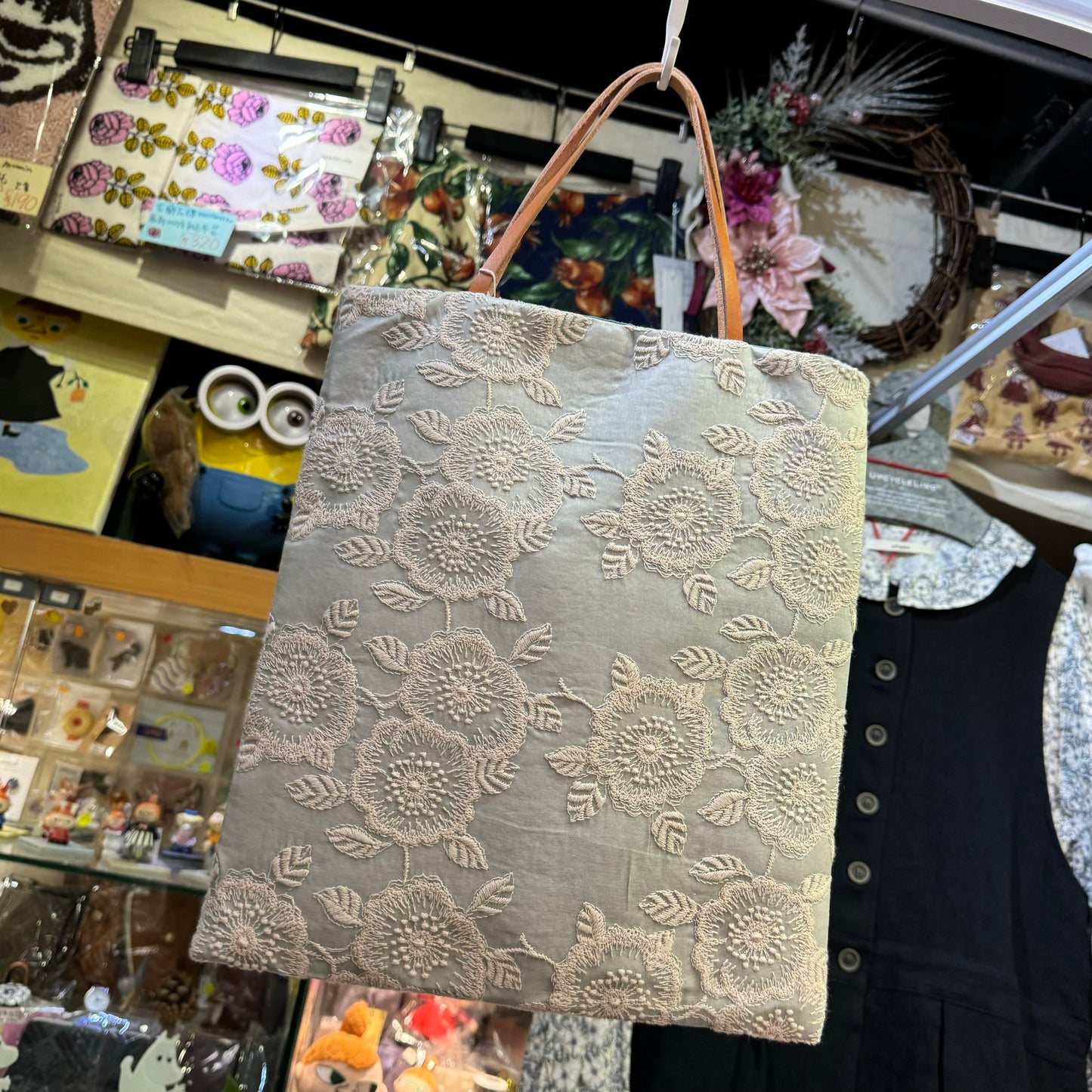 Castle Combe Embroidery Clutch Bag, made in Japan