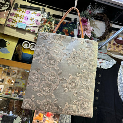 Castle Combe Embroidery Clutch Bag, made in Japan