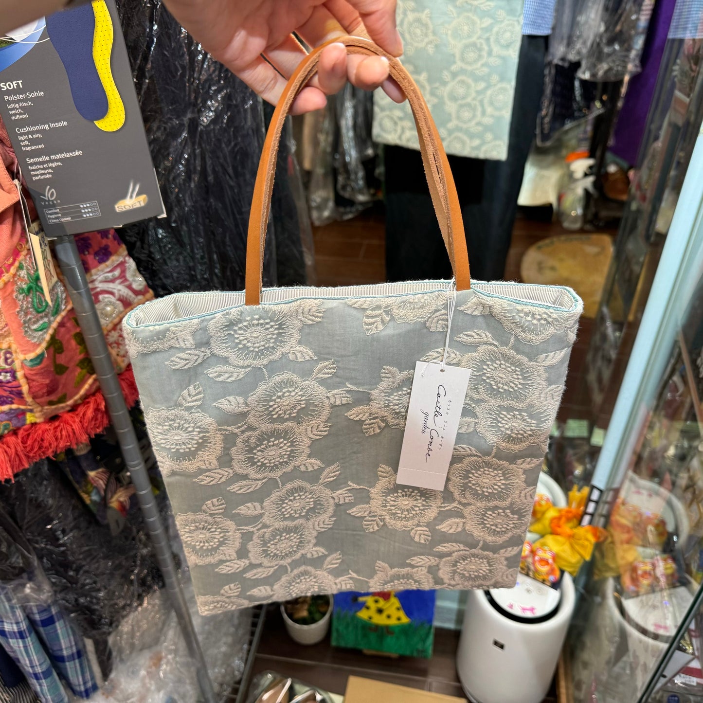 Castle Combe Embroidery Clutch Bag, made in Japan