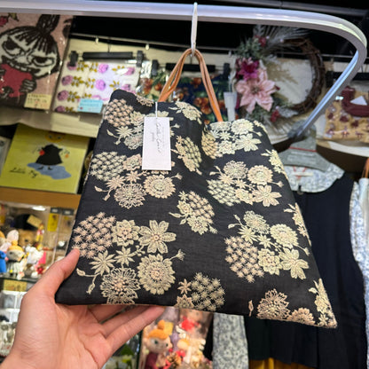 Castle Combe Floral Embroidery Clutch Bag, made in Japan