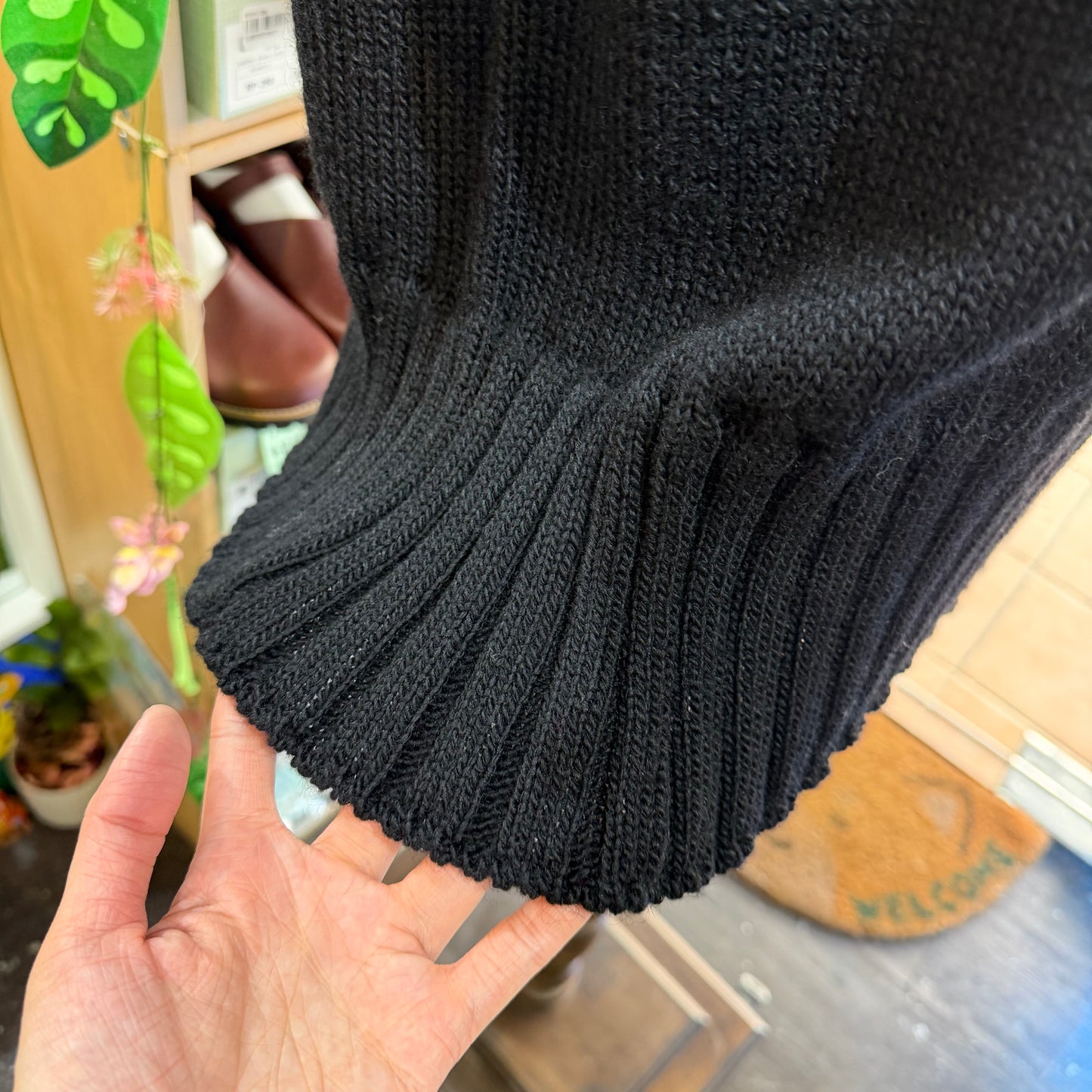 SO Black Wool Vest Top, made in Japan