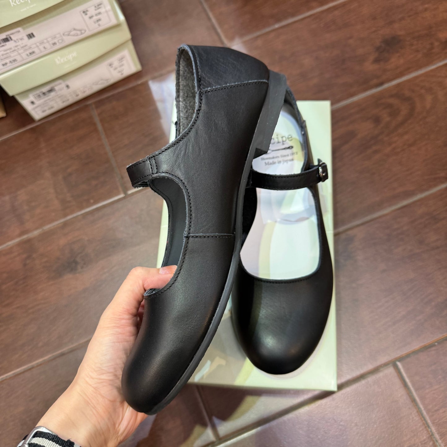 Recipe Mary Jane Leather Shoes, 3 Colors, made in Japan