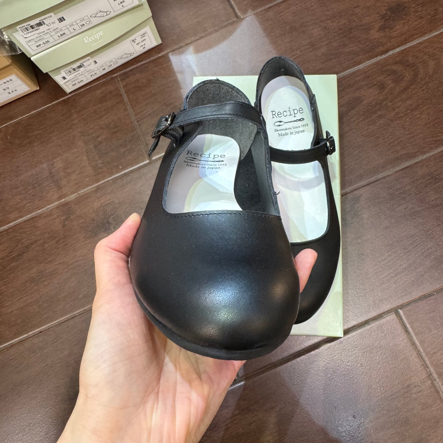 Recipe Mary Jane Leather Shoes, 3 Colors, made in Japan