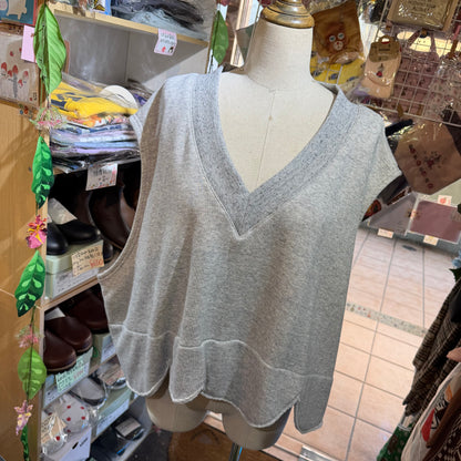 Tumugu Grey Vest Top, made in Japan