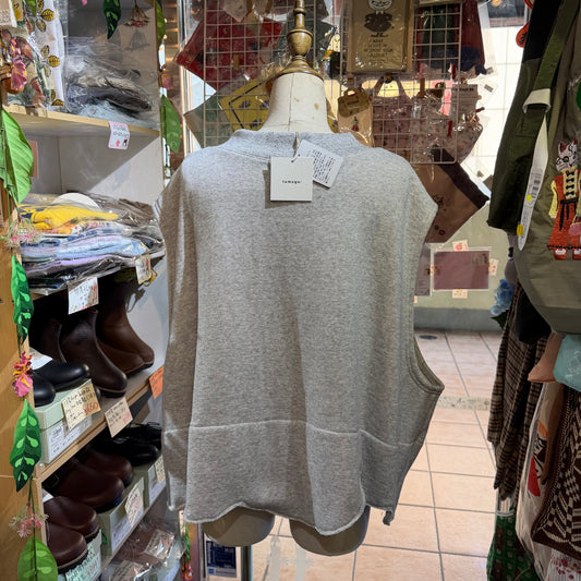 Sale- Tumugu Grey Vest Top, made in Japan