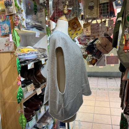 Tumugu Grey Vest Top, made in Japan