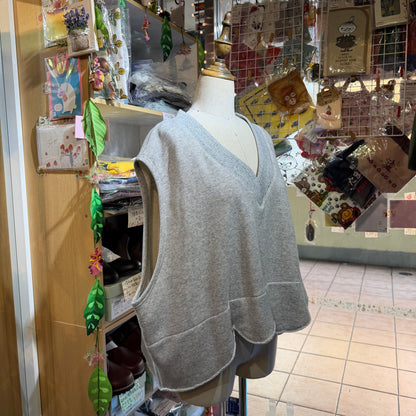 Tumugu Grey Vest Top, made in Japan