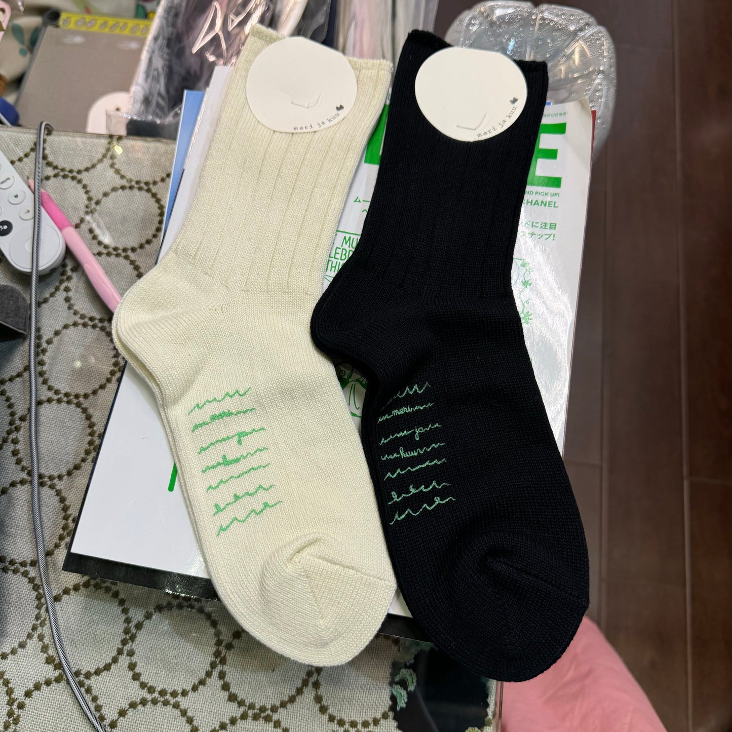 $99 only- Meri ja Kuu Cotton Socks, 2 Colors, made in Japan