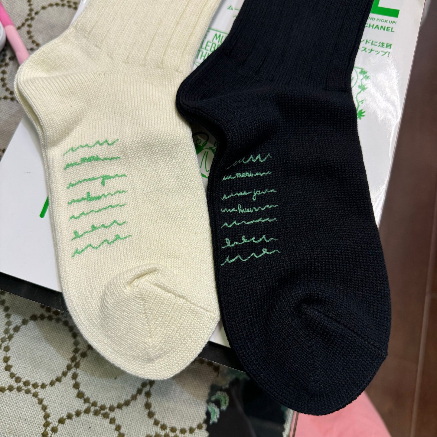 $99 only- Meri ja Kuu Cotton Socks, 2 Colors, made in Japan