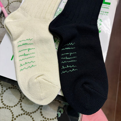 $99 only- Meri ja Kuu Cotton Socks, 2 Colors, made in Japan