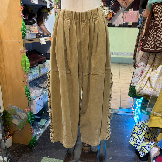 Tumugu Beige Corduroy Pants, made in Japan
