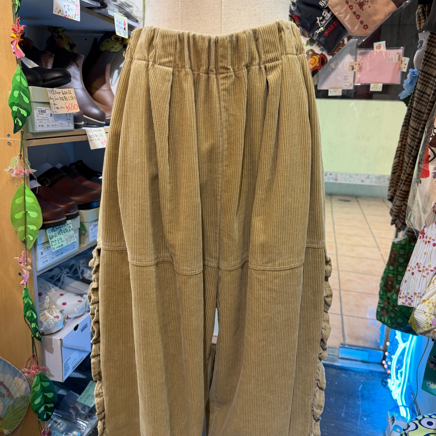 Tumugu Beige Corduroy Pants, made in Japan
