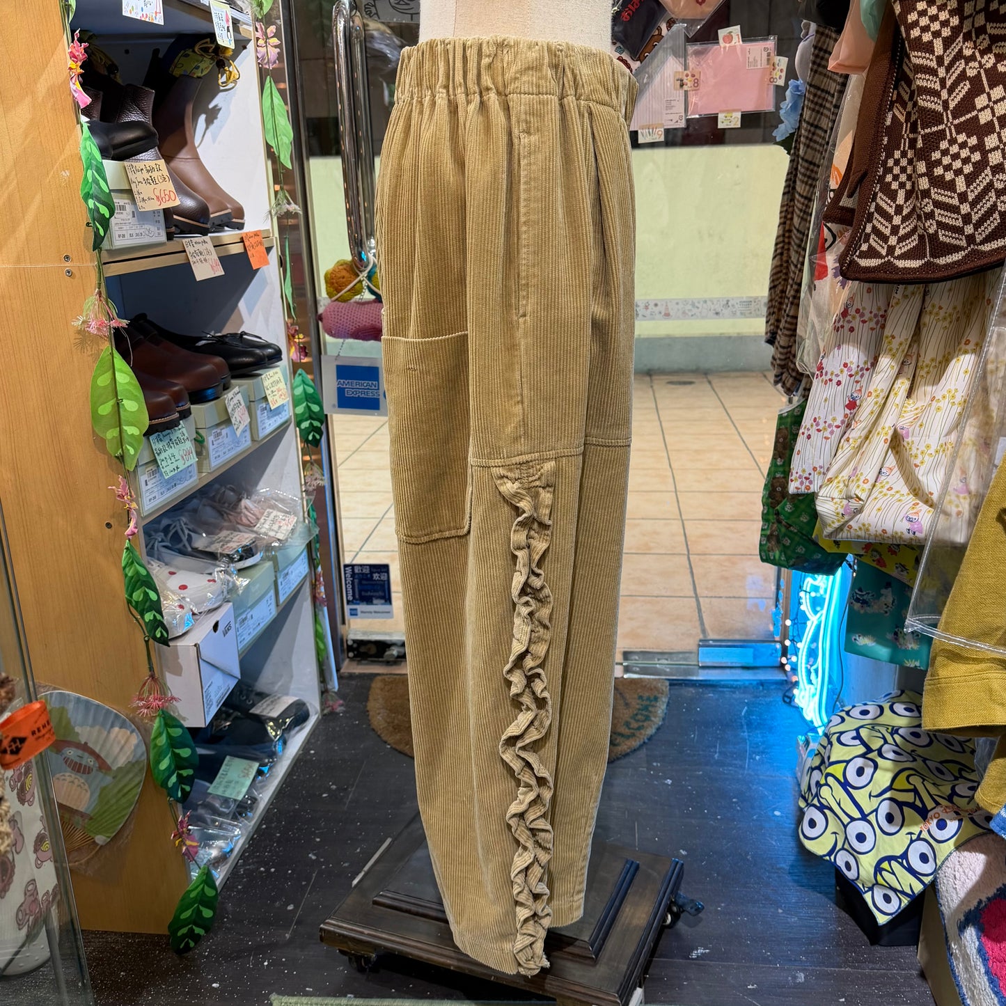 Tumugu Beige Corduroy Pants, made in Japan