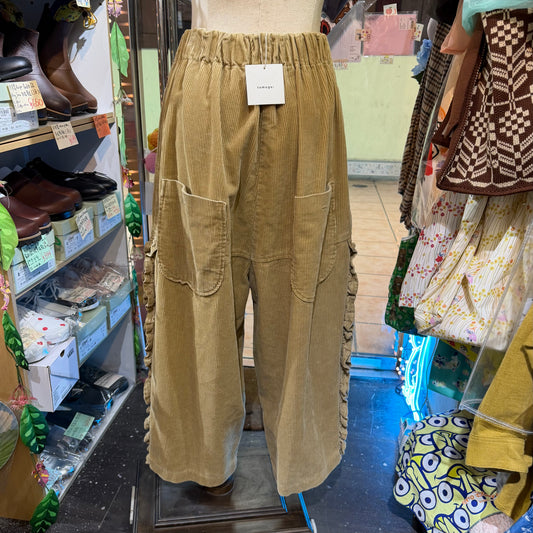 Tumugu Beige Corduroy Pants, made in Japan