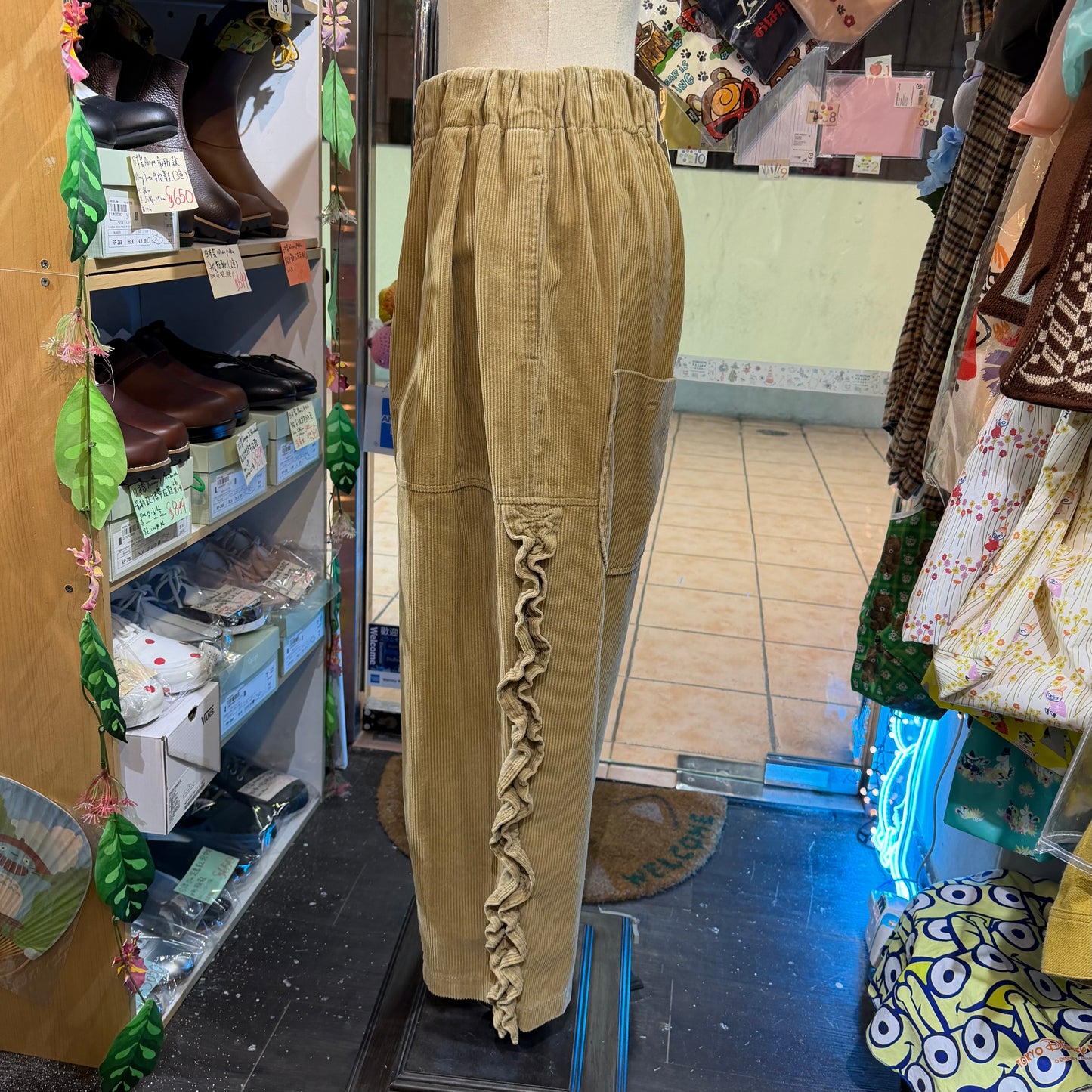 Tumugu Beige Corduroy Pants, made in Japan