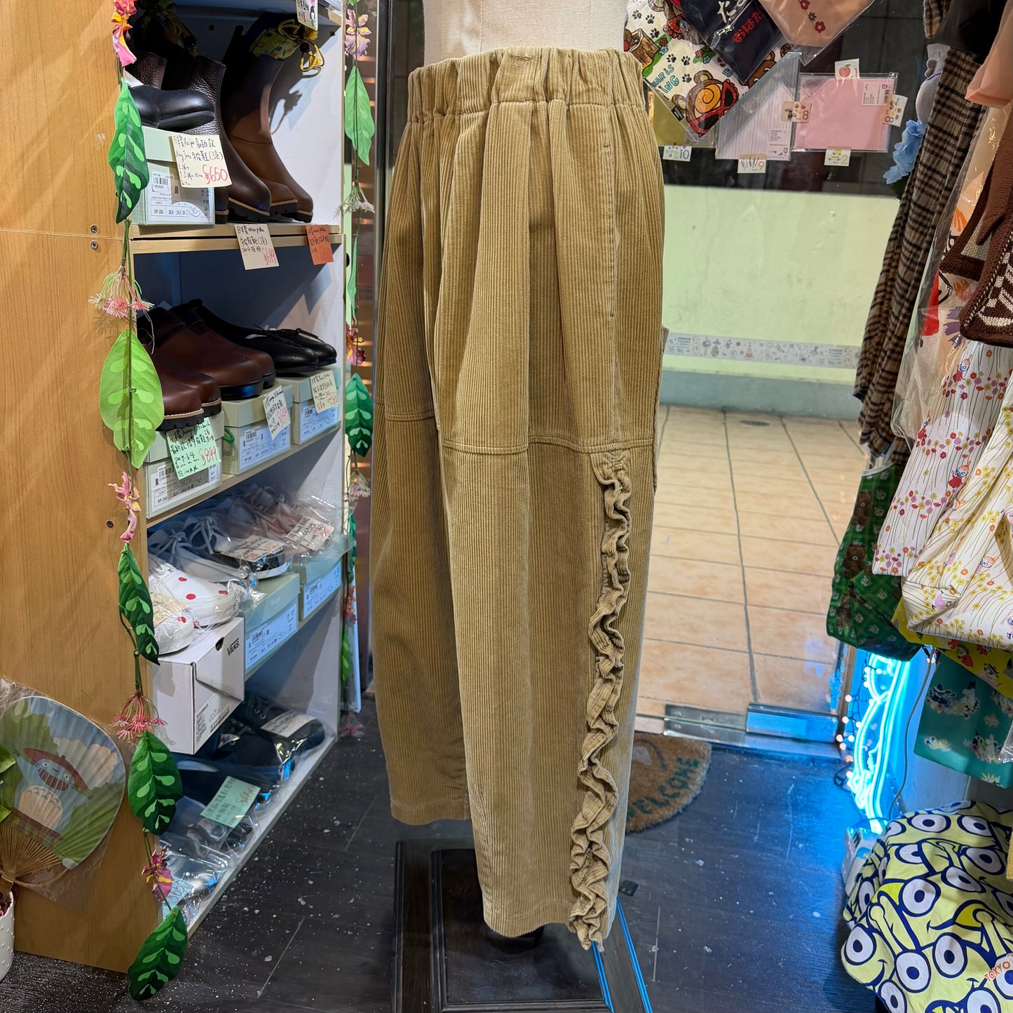 Tumugu Beige Corduroy Pants, made in Japan