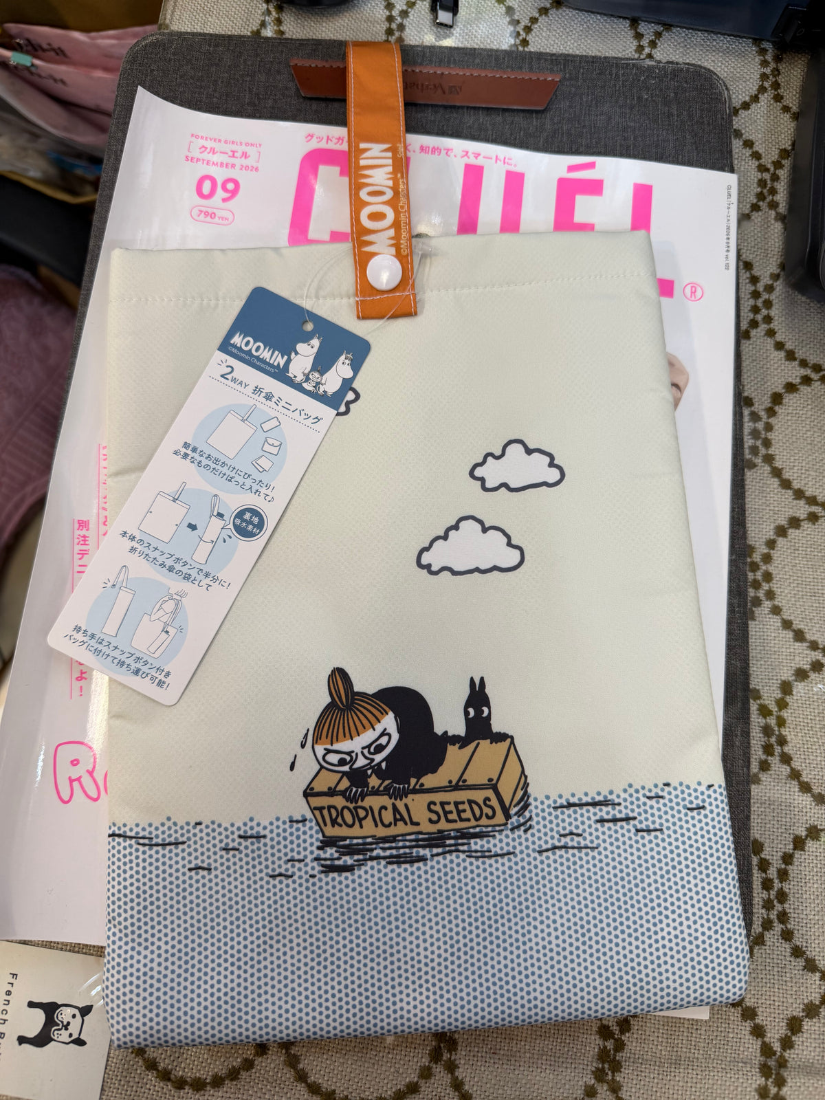 Moomin and Little My Folding Umbrella Mini Bag, Water Absorption
