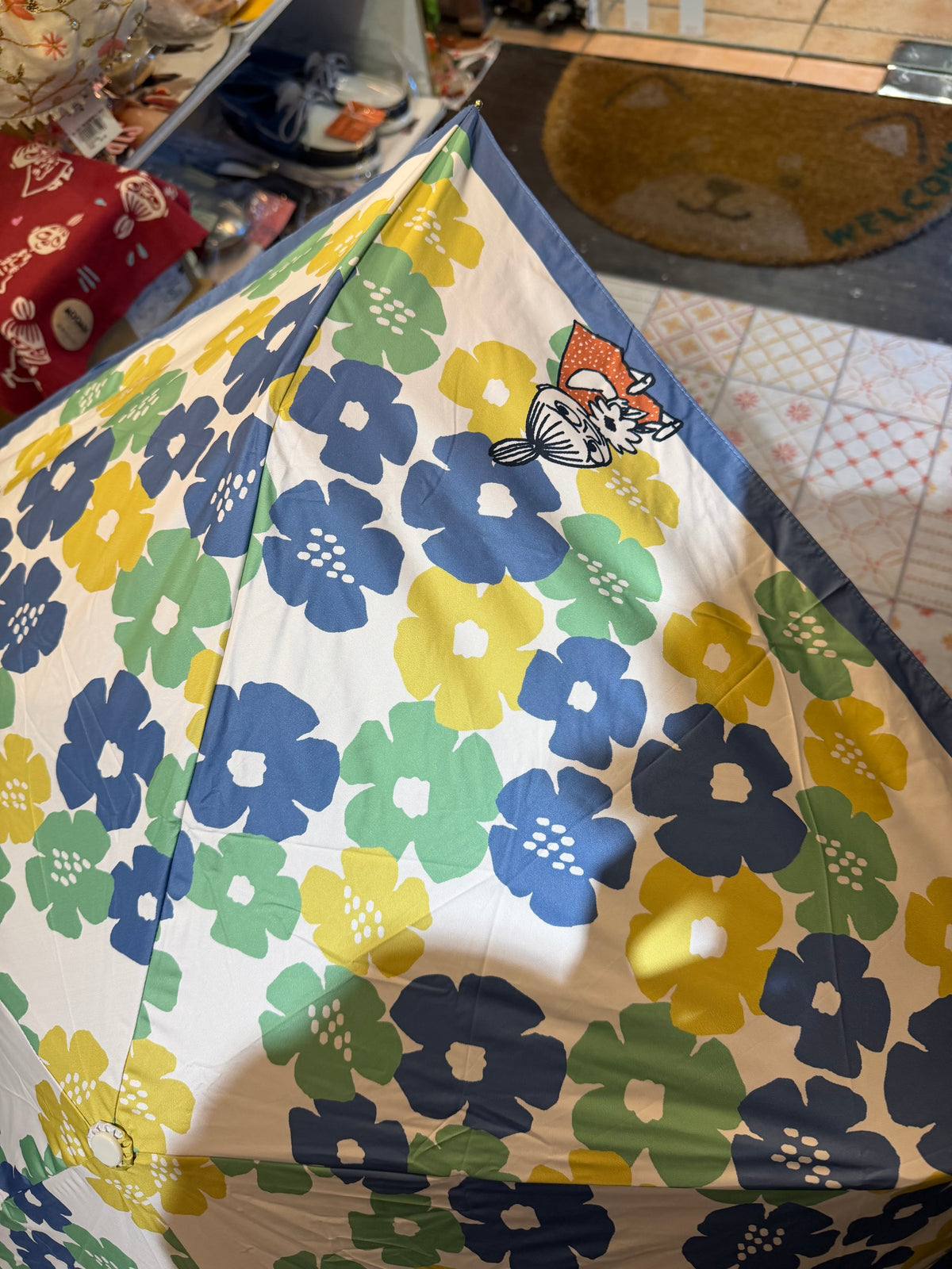 Little My and  Flowers Sunny and Rainy Folding Umbrella , 100% UV Cut, UPF 50+
