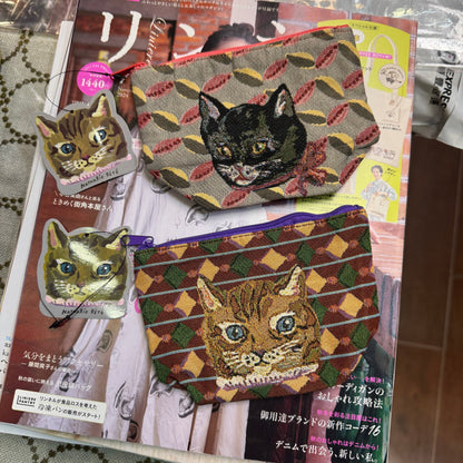 Nathalie Lete Cat Pouch, 2 patterns