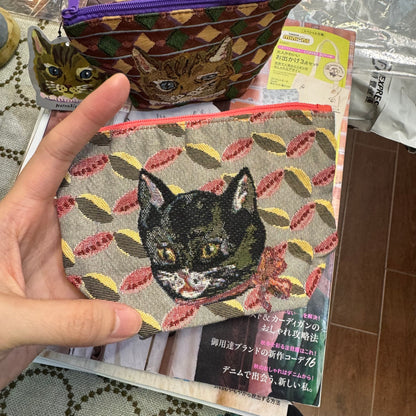 Nathalie Lete Cat Pouch, 2 patterns