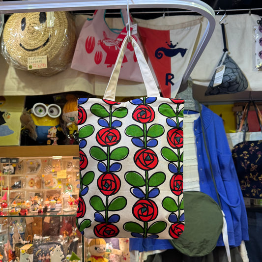 Handmade Floral Hand Bag, Fabric from Japan