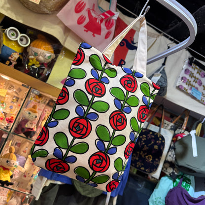 Handmade Floral Hand Bag, Fabric from Japan
