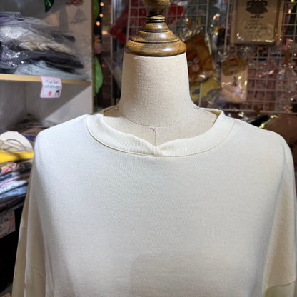 Sale- Yarra White Sweatshirt, made in Japan
