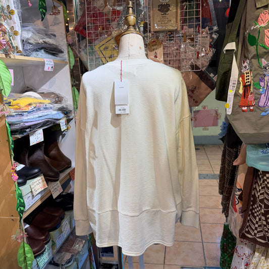 Sale- Yarra White Sweatshirt, made in Japan