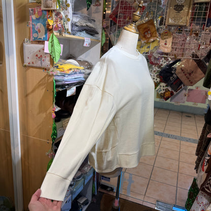 Sale- Yarra White Sweatshirt, made in Japan