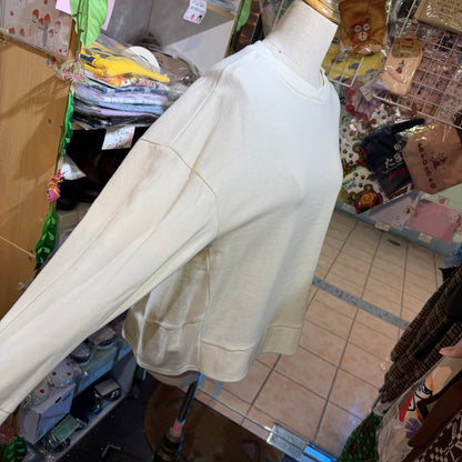 Sale- Yarra White Sweatshirt, made in Japan