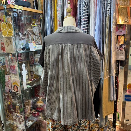 Sale- Cotton…   Charcoal Top, made in Japan