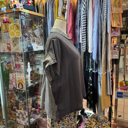 Sale- Cotton…   Charcoal Top, made in Japan