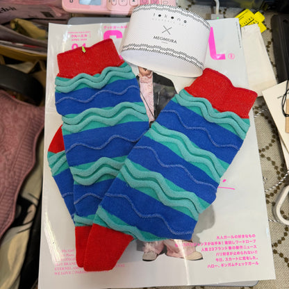 MEGMIURA WARDROBE X Tokone Wavy stripe socks, 5 Colors, made in Japan