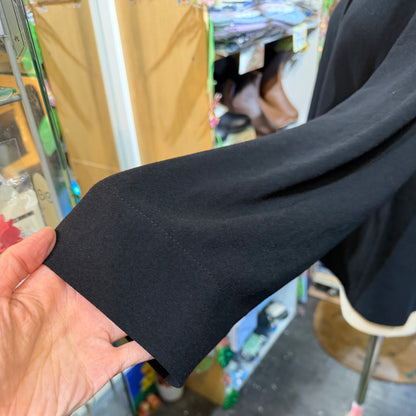 Mizuiro Ind Frill Black Blouse, made in Japan