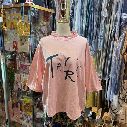 Tumugu French Terre Pink T-shirt, made in Japan